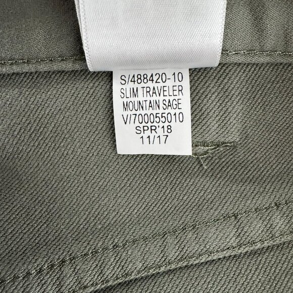 Banana Republic The Traveler Slim Pants Mens 38x34 Green Stretch NWT PT-2611 - Picture 15 of 16